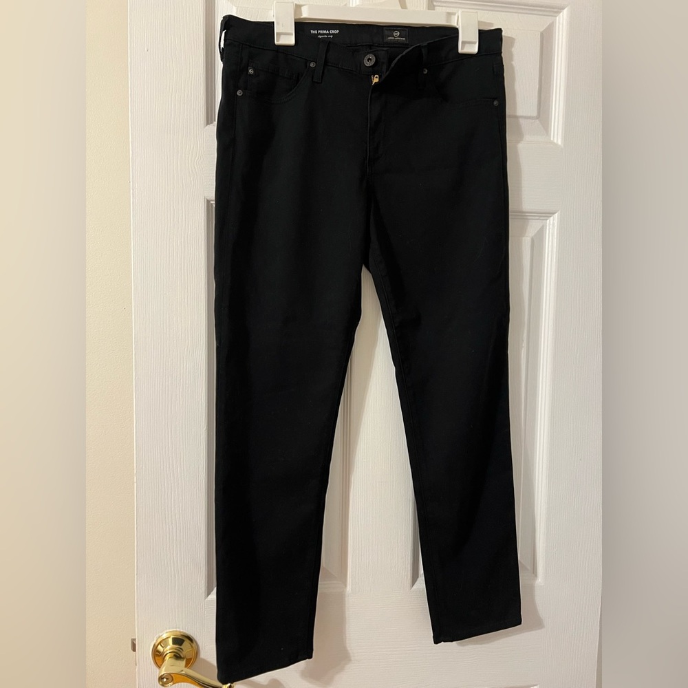 AG Adriano Goldschmied The Prima Crop Black Jeans